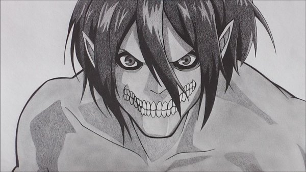 Нарисовать атака титанов Эрен в Титане