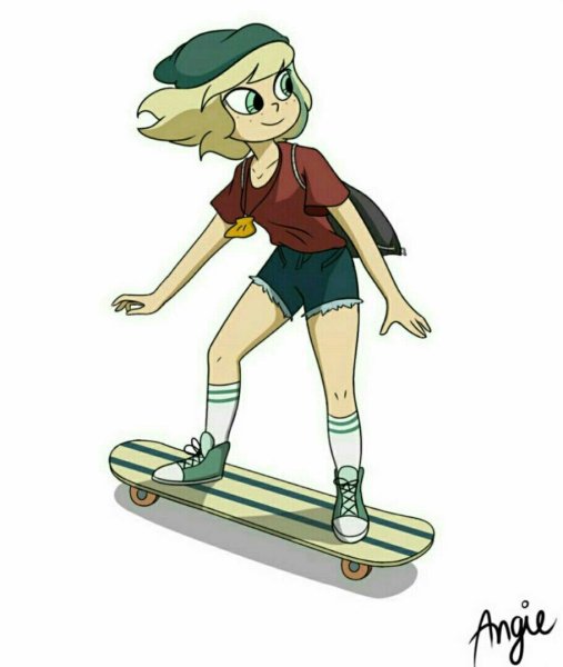 Джеки Лин Томас на скейте