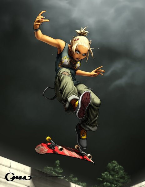 Аниме скейтерша