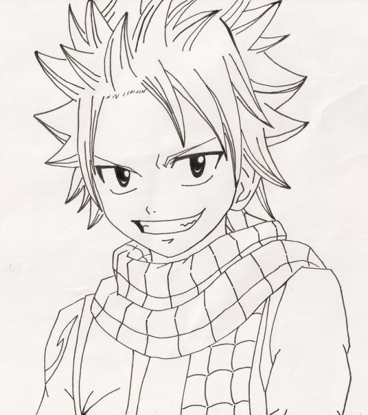 Хвост феи раскраска Нацу Драгнил