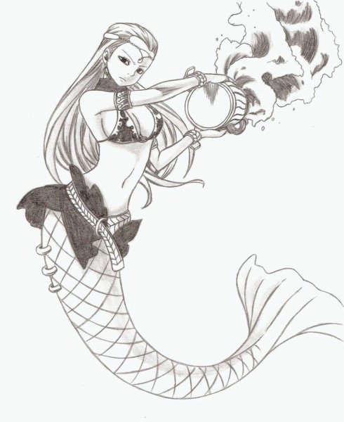 Раскраска Фейри Тейл Водолей