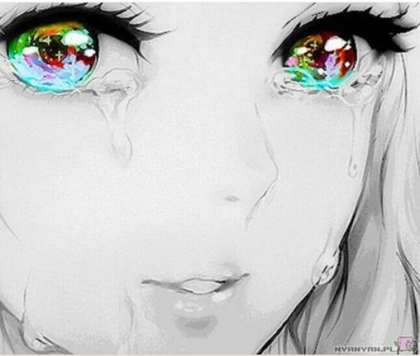 Аниме глаза со слезами