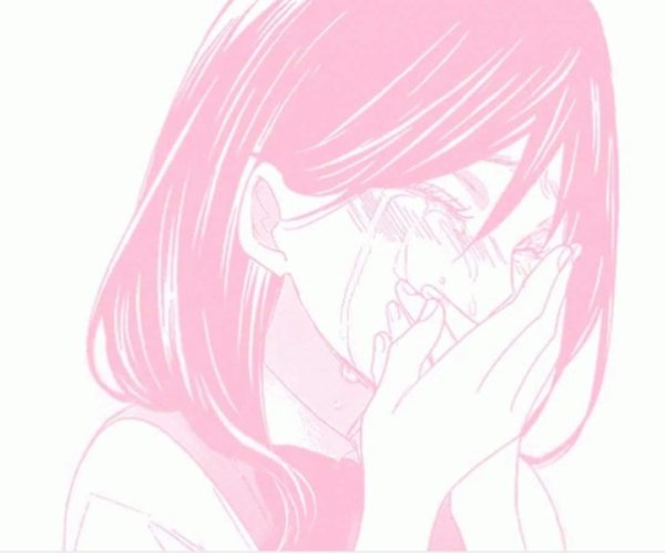 Плачущая аниме девочка