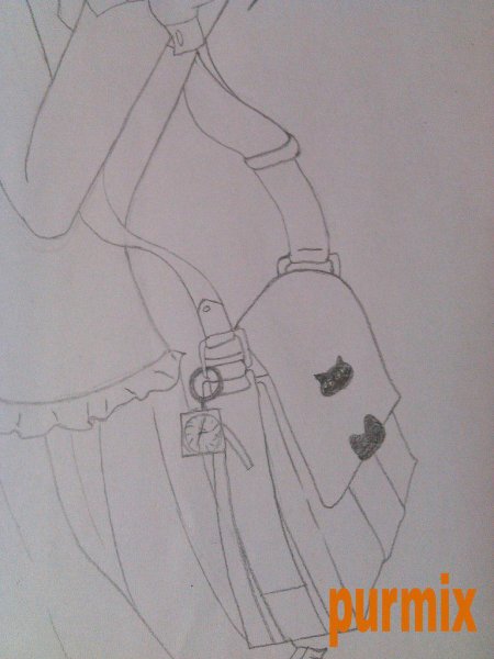 Сумка в аниме рисовать