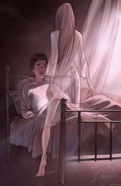 Аниме тян призрак