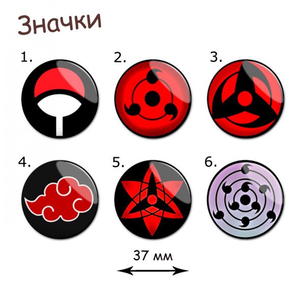 Значки в стиле аниме