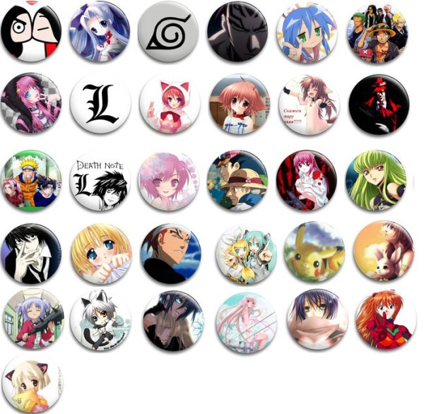 Атака титанов значки с Леви