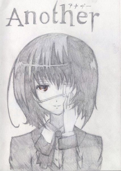 Мисаки Мэй карандашом