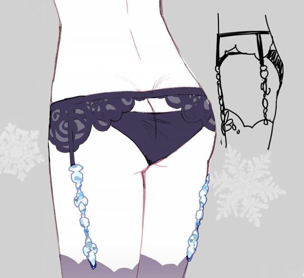 Аниме кружевные трусики