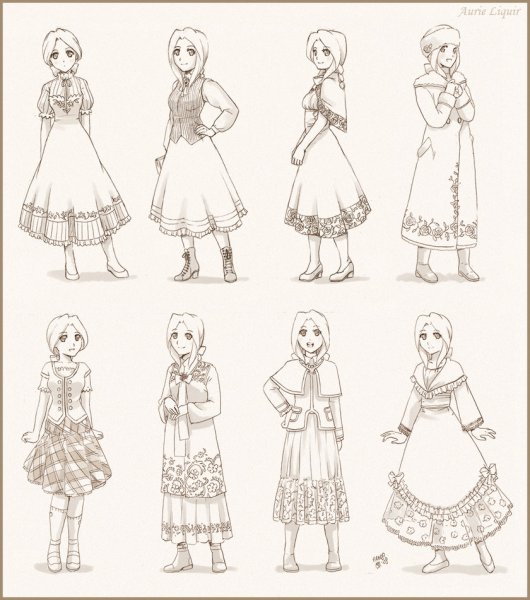 Референсы платьев для рисования