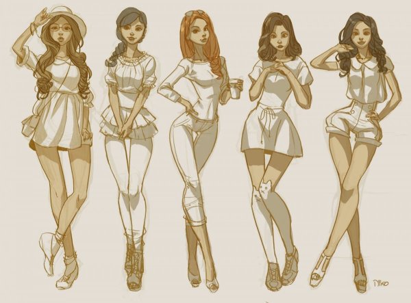 Референсы девушек