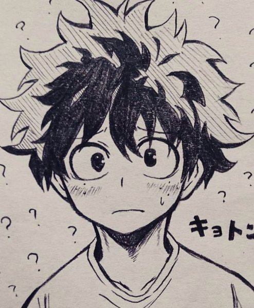 Моя геройская Академия Изуку для срисовки