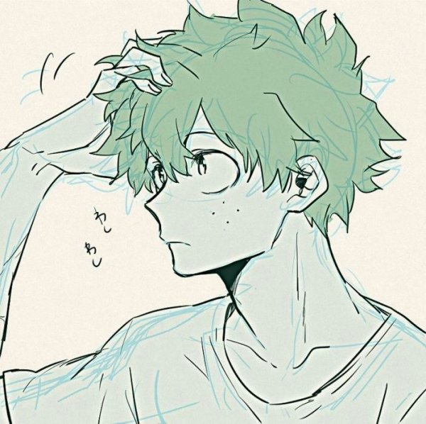 Мга срисовка Изуку Мидория