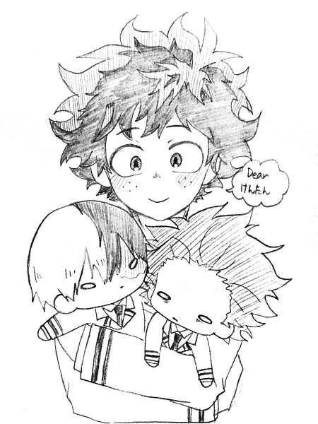 Раскраска аниме моя геройская Академия Мидория