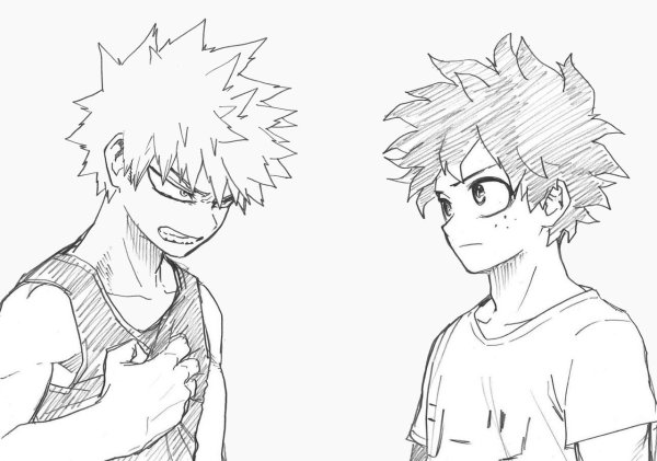 Скетчи Бакуго Катсуки