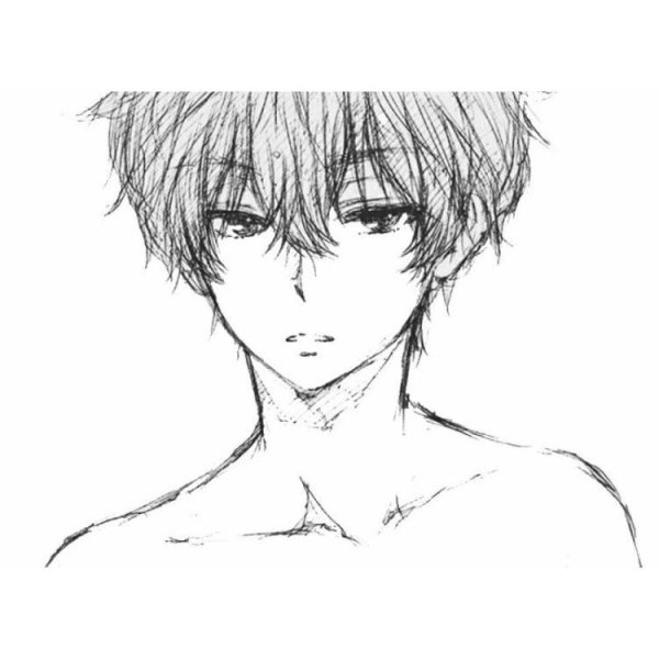 Аниме мальчики карандашом