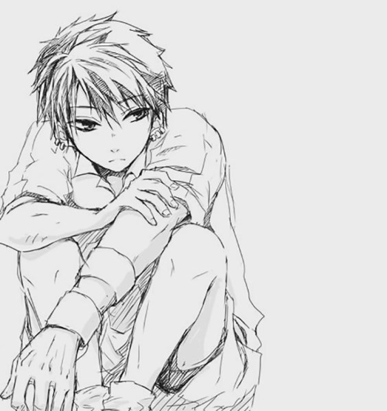 Аниме зарисовки мальчик