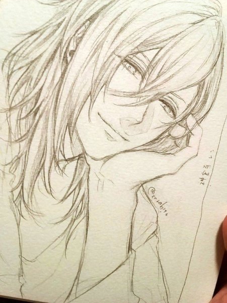 Аниме парни карандашом красивые