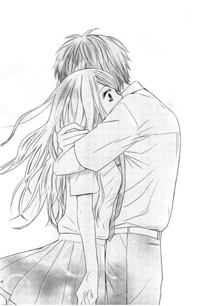 Аниме пара в для разукрашивания