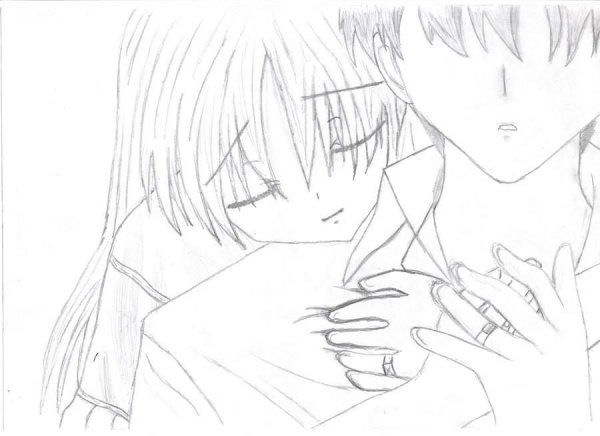 Рисунки для срисовки аниме любовь