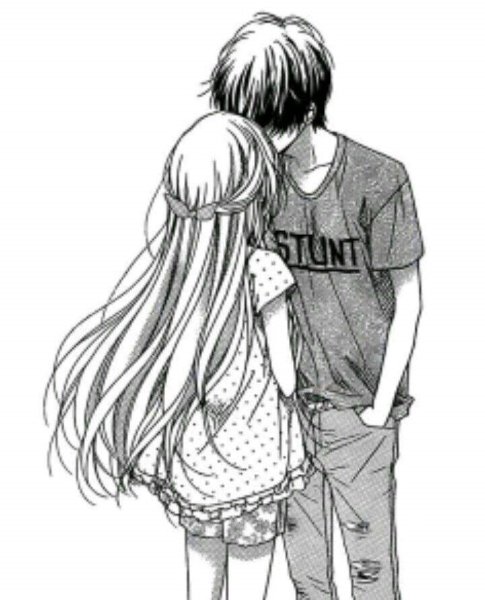 Аниме пары чб