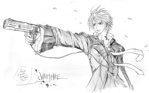 Парень с оружием скетч