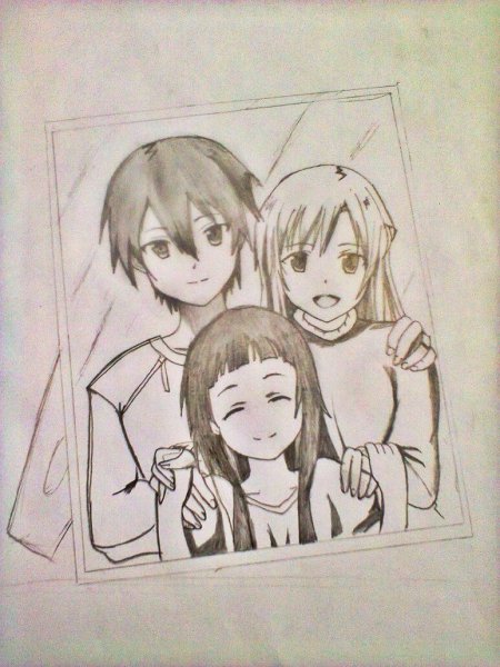 Аниме для рисования семьи