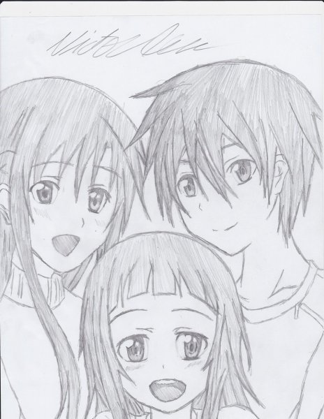 Аниме набросок семьи