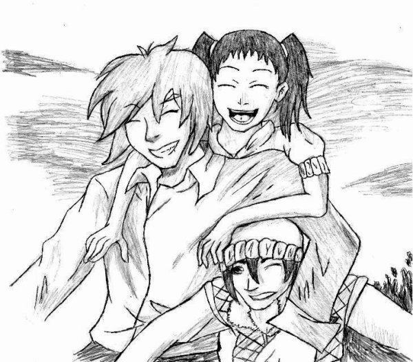 Аниме семья Саске и Сакура