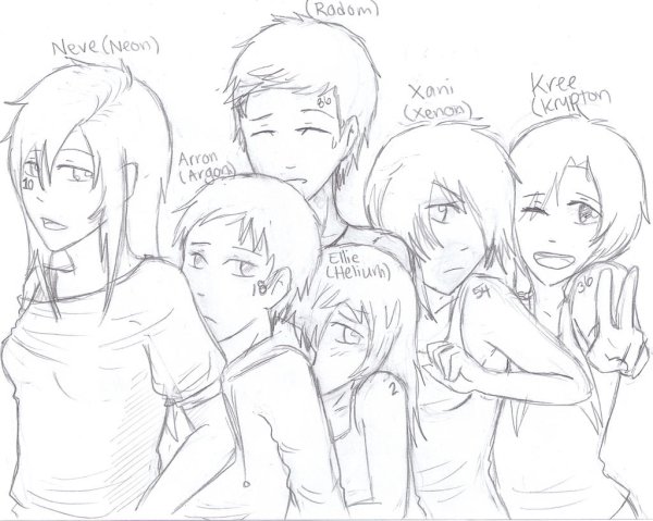 Аниме набросок семьи