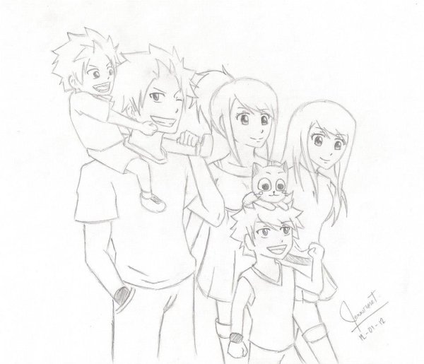 Рисунки для срисовки семья