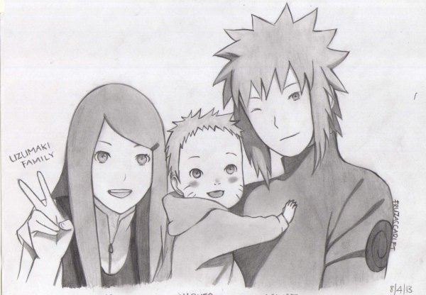 Семья рисунок аниме