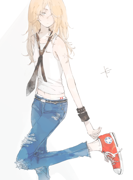 Аниме девочки в джинсах