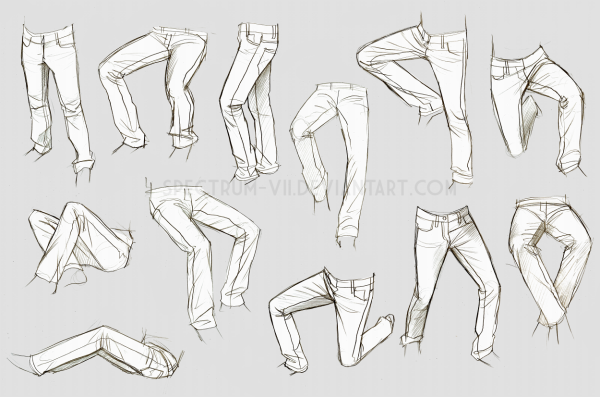 Складки на штанах референс