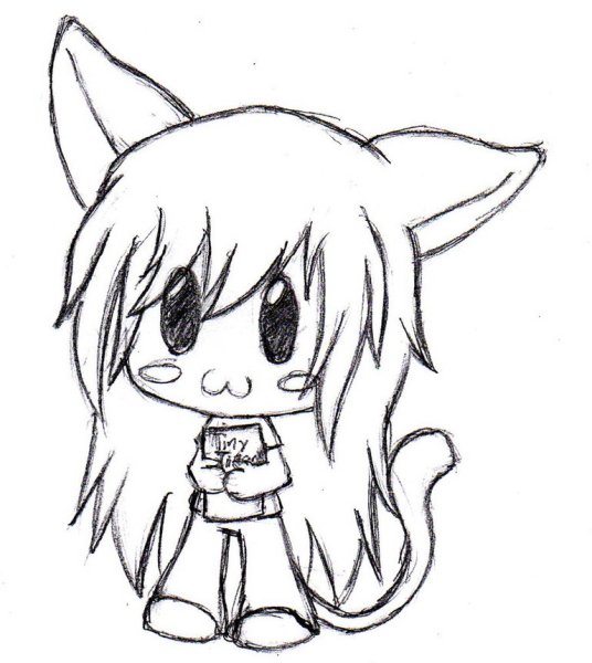 Чиби карандашом для срисовки