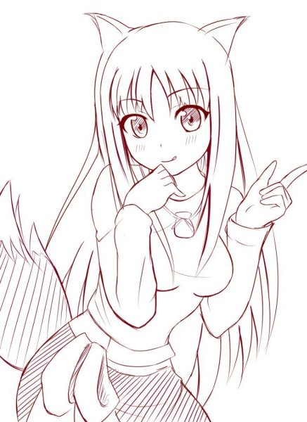 Раскраски аниме с ушками