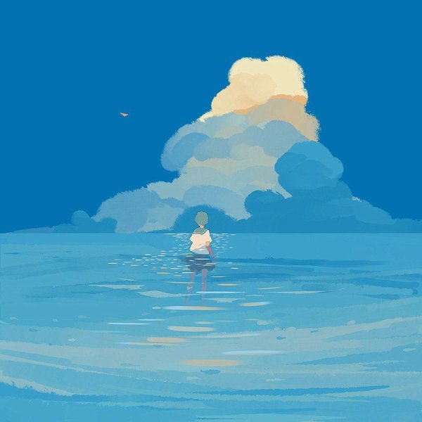 Нарисованное море арт