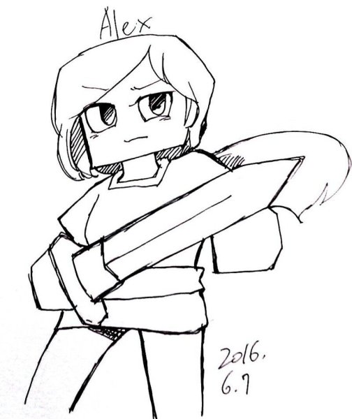 Раскраска майнкрафт для девочек