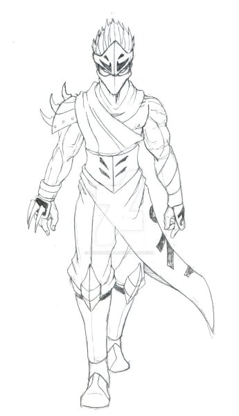 Ниндзя рисовка