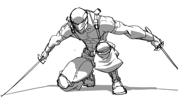 Позы ниндзя для рисования