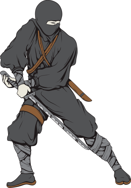 Ниндзя рисунок карандашом