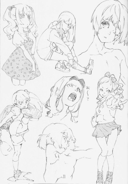 Наброски аниме персонажей