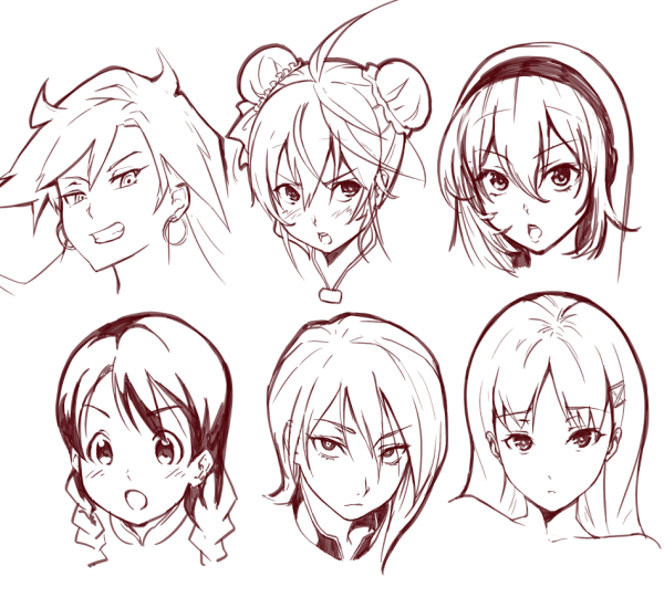 Референс головы аниме