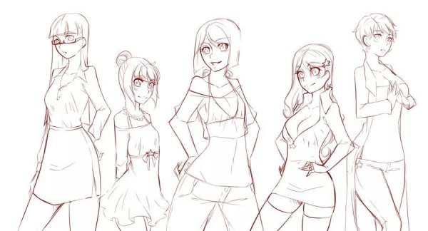 Аниме позы девушек