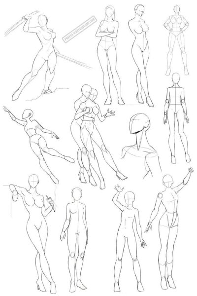 Референс для рисования человека в полный рост