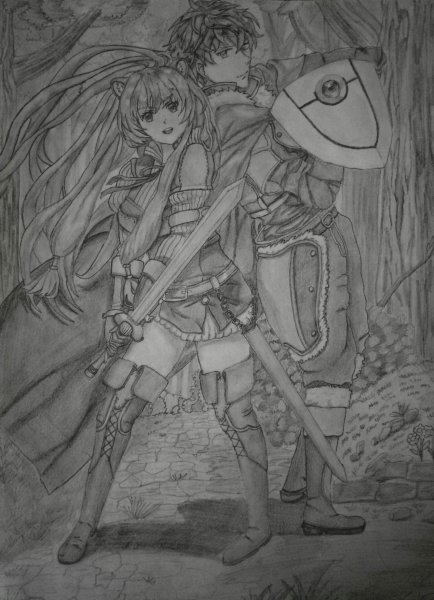 Рафталия карандашом