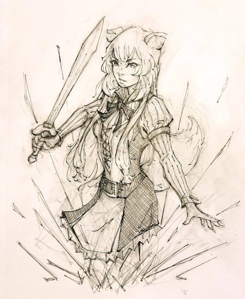 Рафталия карандашом