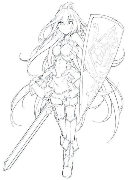 Аниме персонажи раскраска