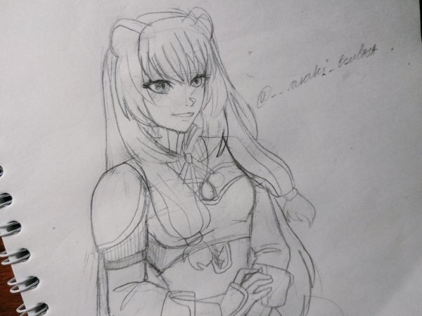 Рафталия арты карандашом