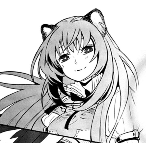 Рафталия черно белое